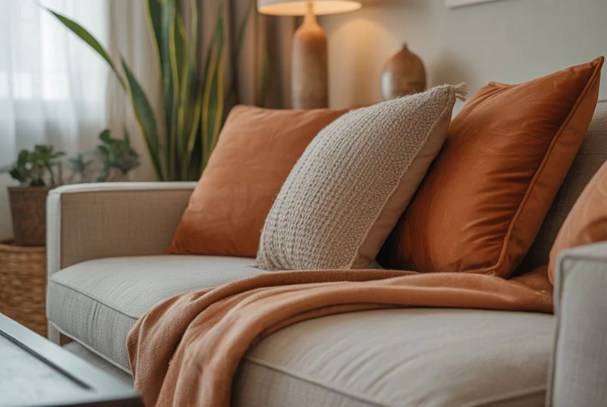 Layer Burnt Orange Through Textiles