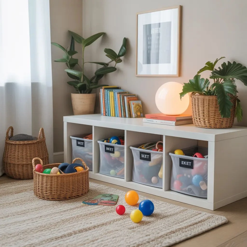 Make family areas easier to tidy at the end of the day