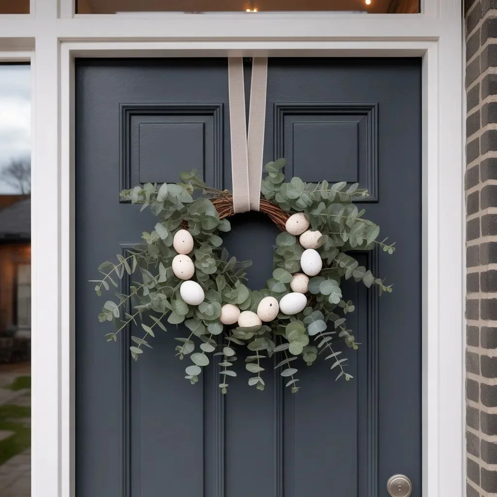 Minimal Eucalyptus Easter Wreath for a Clean Modern Look