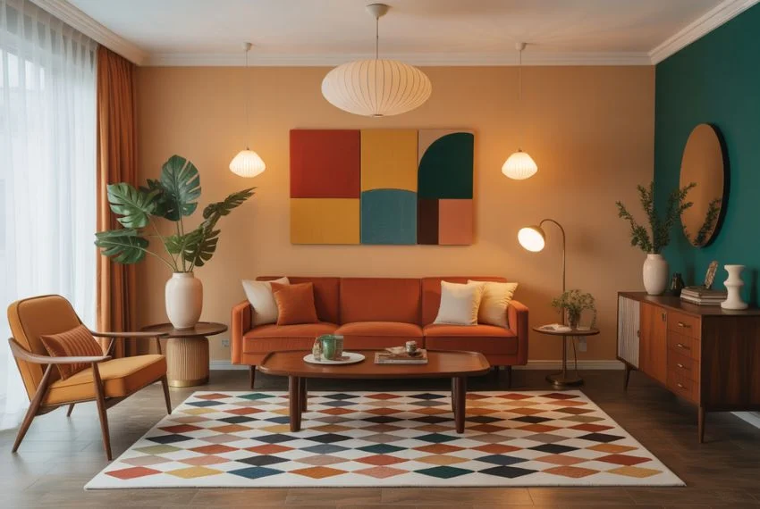 Mix Burnt Orange With Vintage and Retro Elements