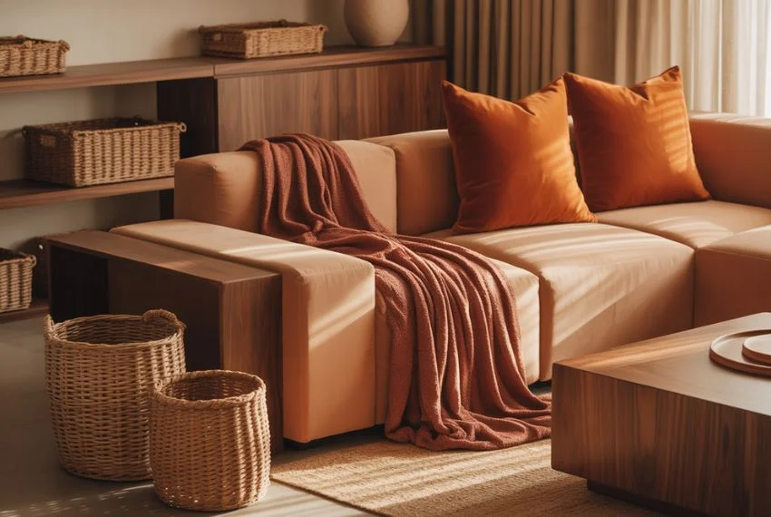 Pair Burnt Orange With Earthy Neutrals