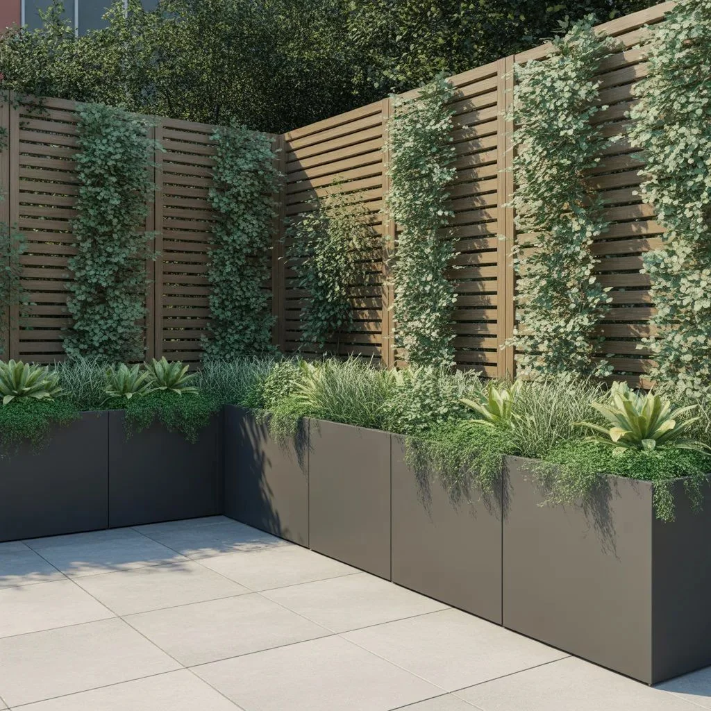 Pair Planters and Trellis for a Layered Look