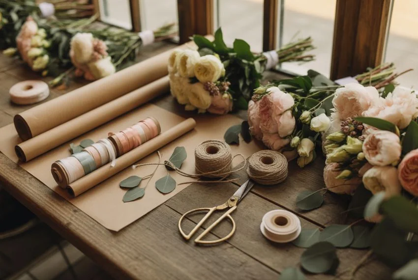 Providing Bouquet Wrapping Supplies