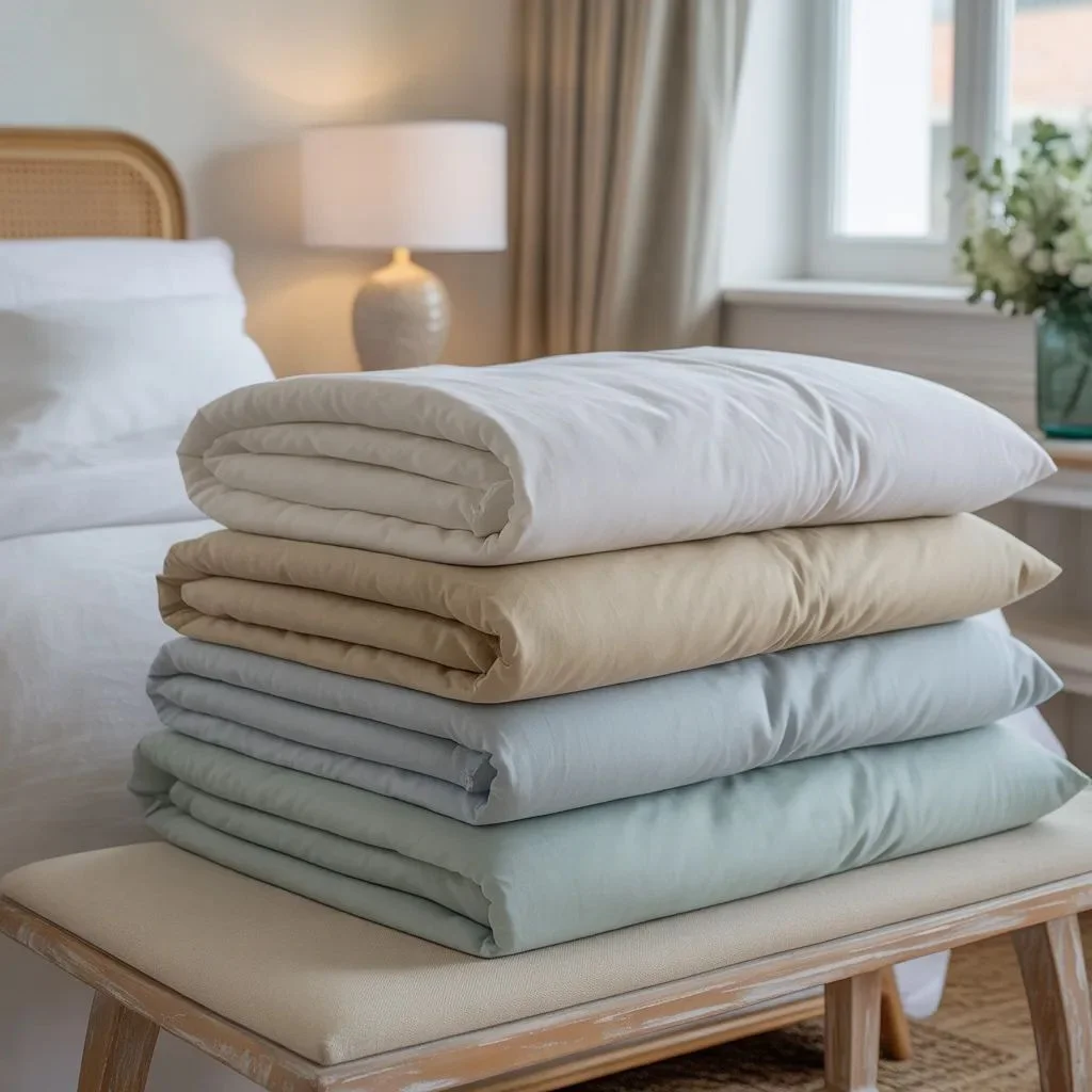 Start with a soft beach inspired color palette