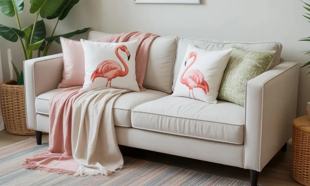 Style Sofas and Beds with Tropical Textiles