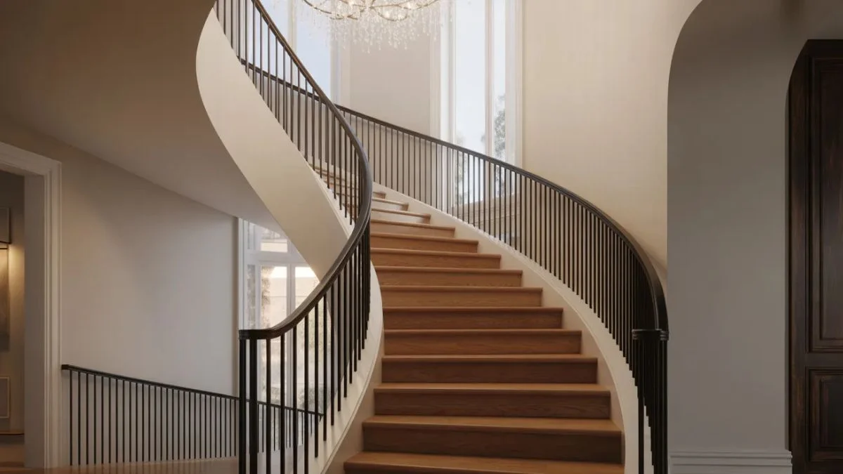 Top Curved Staircase Designs For Stylish Homes - The Decor Trends