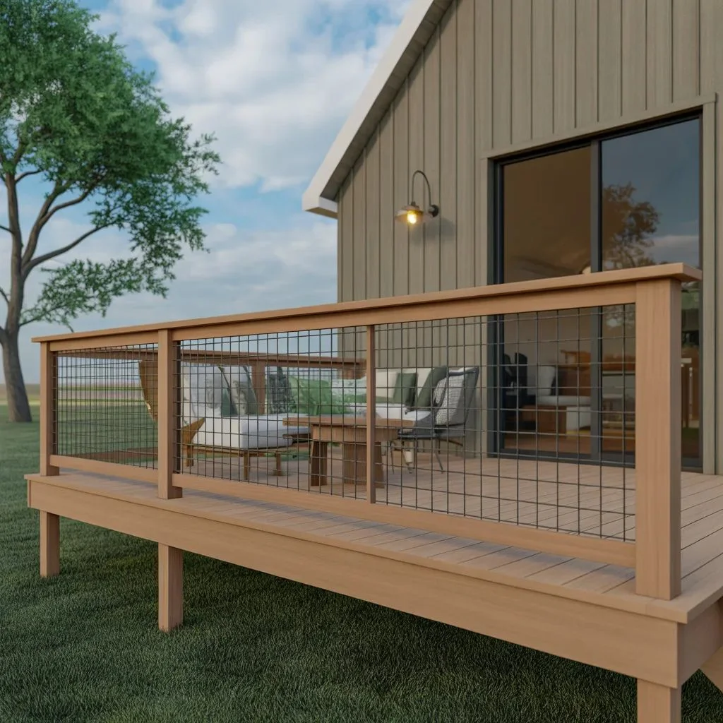 Try Hog Wire Panels for an Open Yet Warm Look
