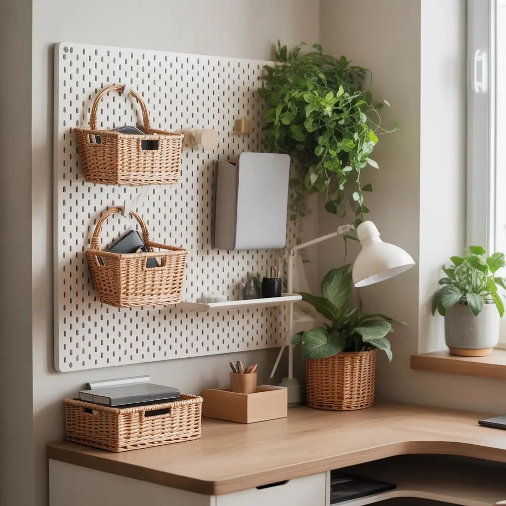 Try a Pegboard Divider for Privacy With Function