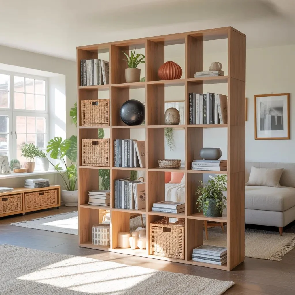 Turn a Bookcase Into a Divider That Also Stores More