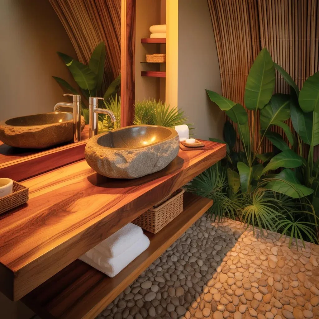 Turn the bathroom into a small spa escape