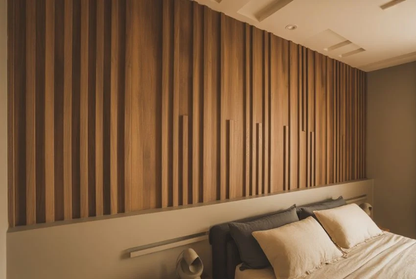 Vertical Wood Slat Panelling