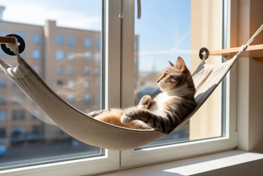 Window Mounted Pet Hammock