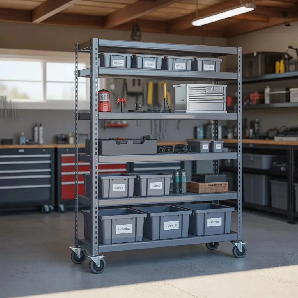 Add Rolling Shelves for Portable, Flexible Storage