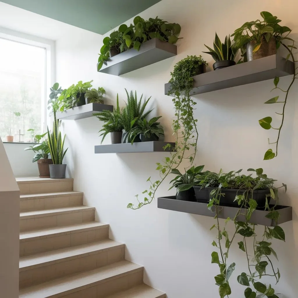 Add a Vertical Green Wall or Trailing Plants