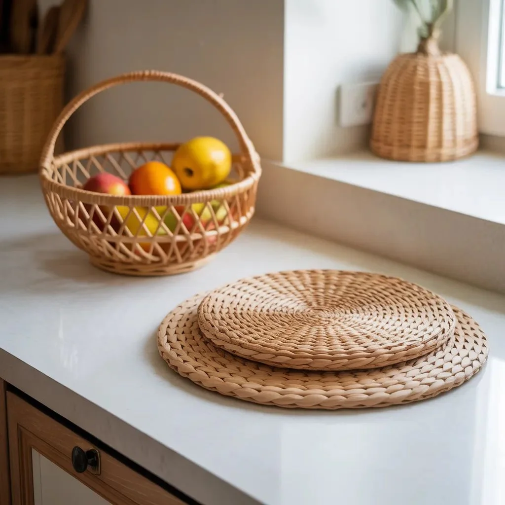 Add a Woven or Rattan Accent