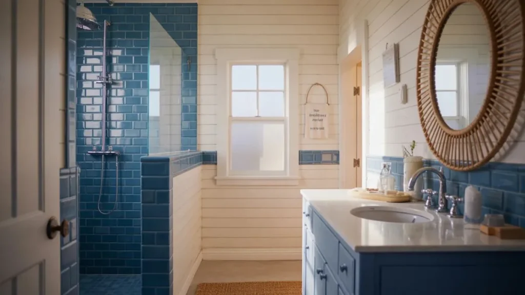 Blue & White Coastal Bathrooms Ideas for a Timeless, Breezy Look