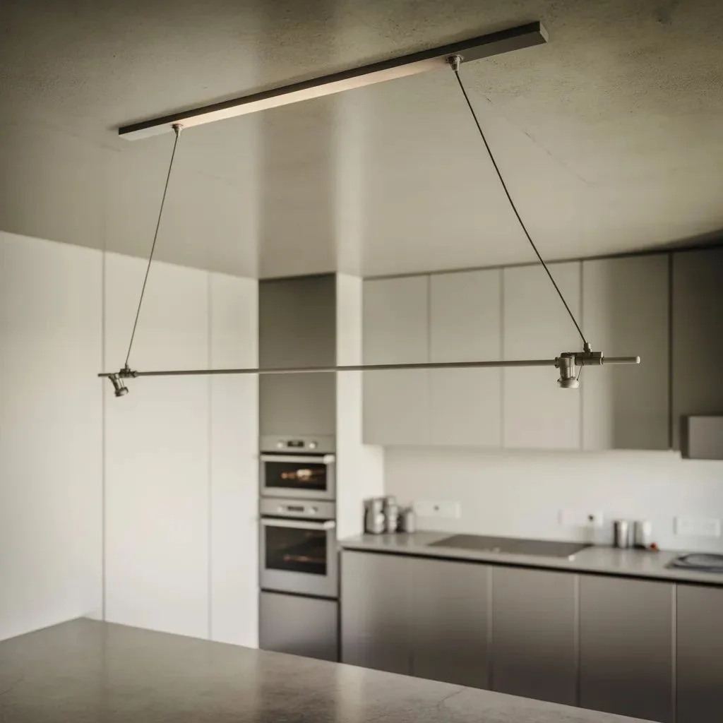 Cable Track Lighting Minimalist Magic for Contemporary Kitchens