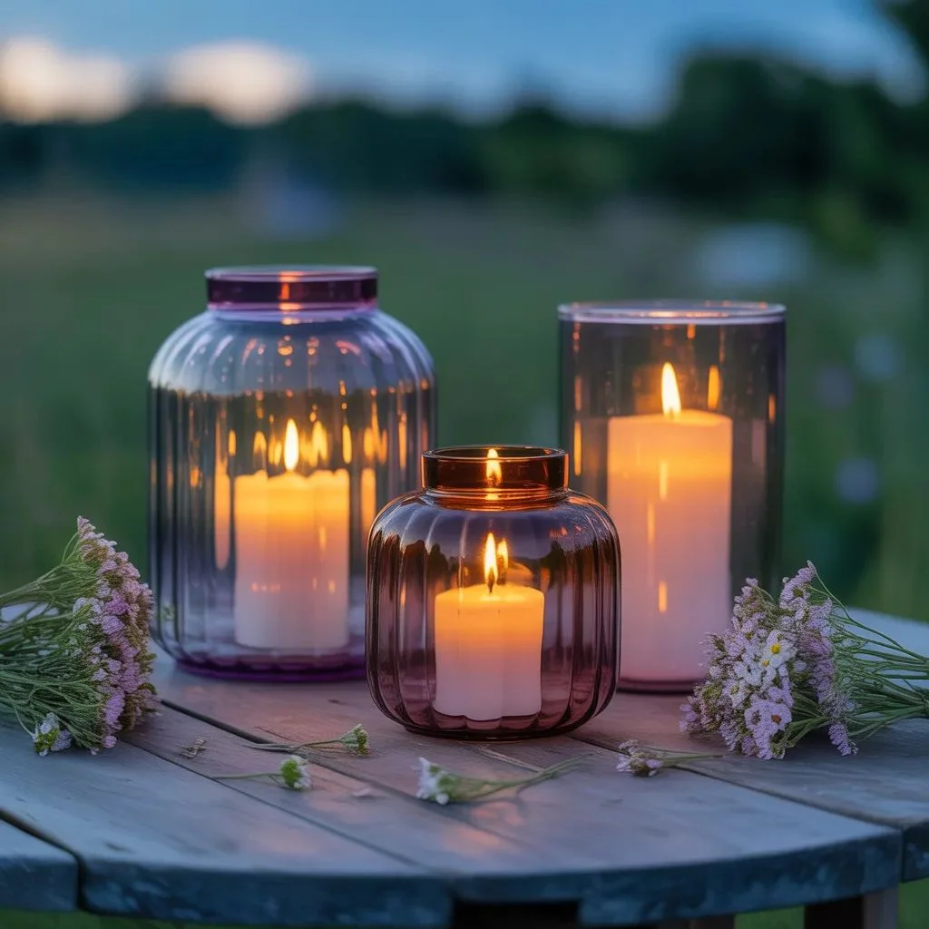 Candle and Lantern Displays for Summer Evenings