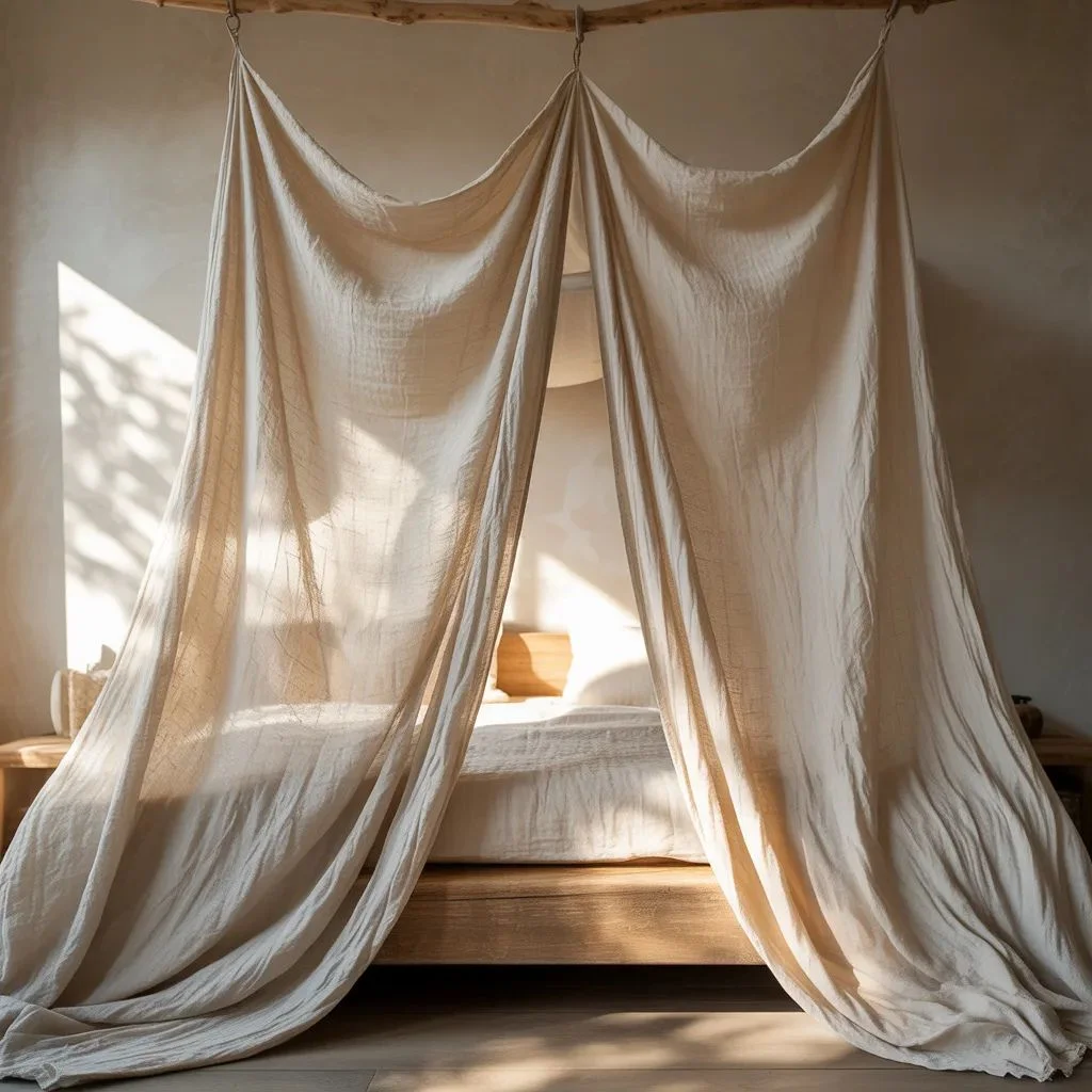 Canopy Drapes and Fabric Panels Soft, Romantic, and Unexpected
