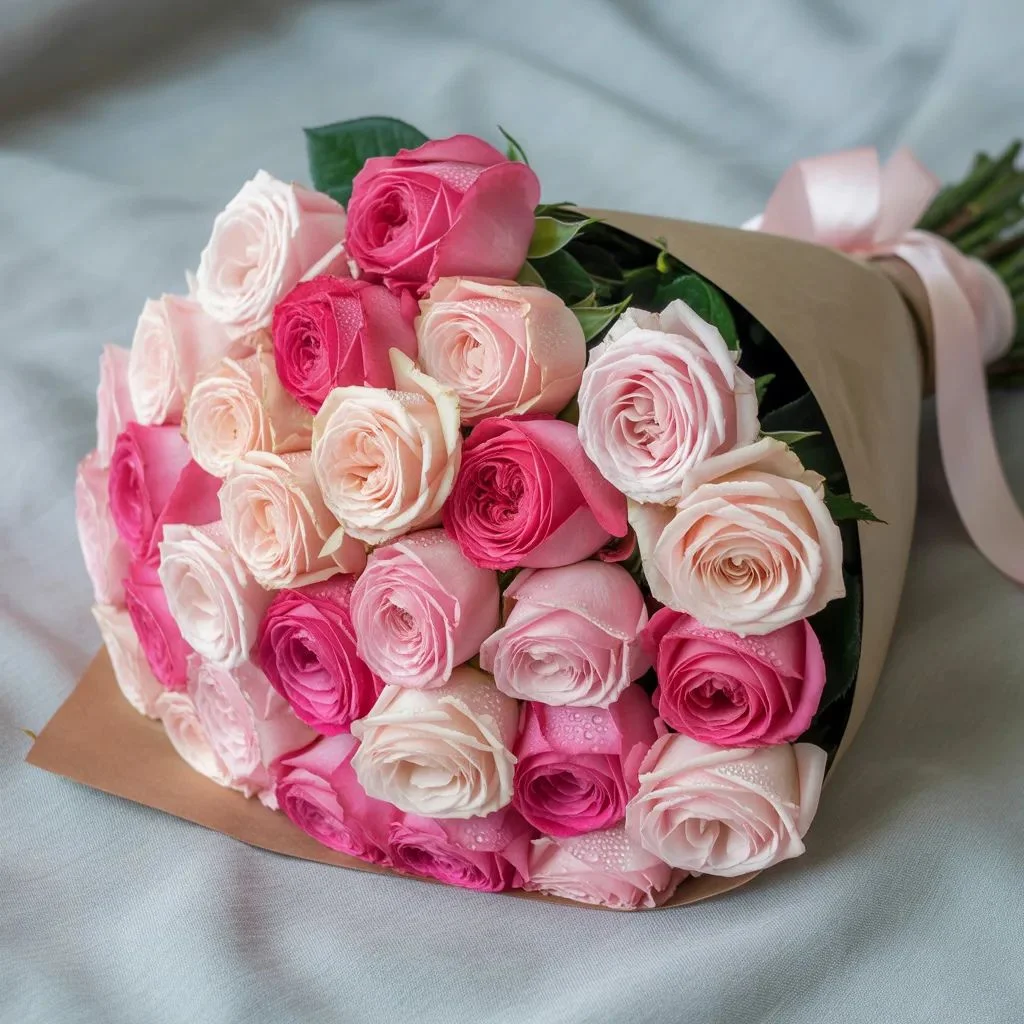Classic Pink Rose Bouquet