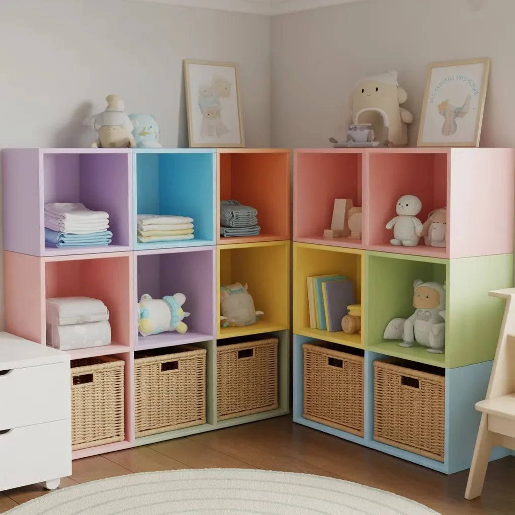 Colourful Storage as Decor