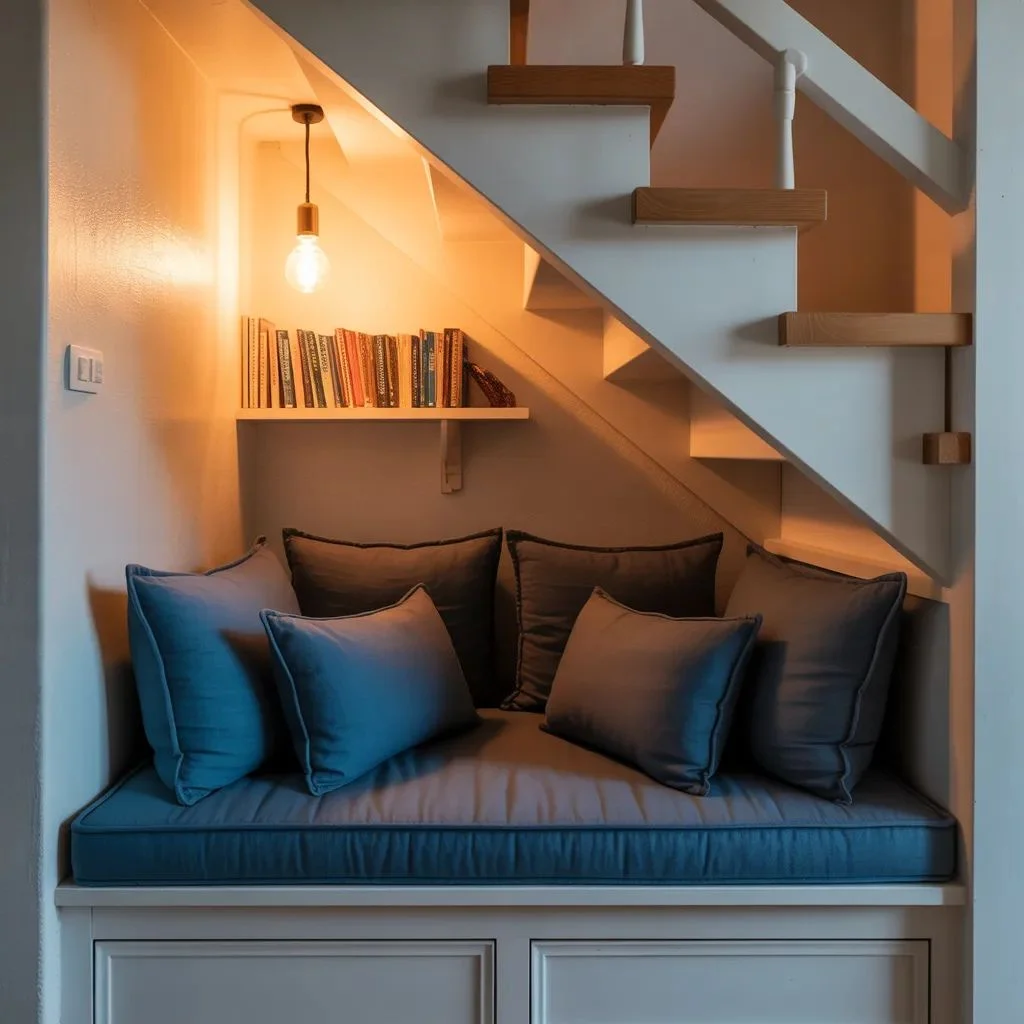 Create a Cozy Reading Nook Under the Stairs