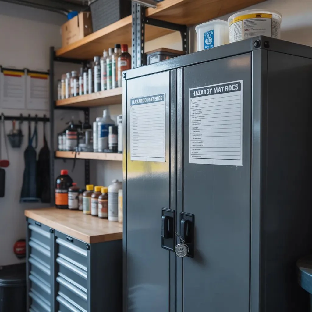 Create a Dedicated Hazardous Storage Zone with Locked Shelving