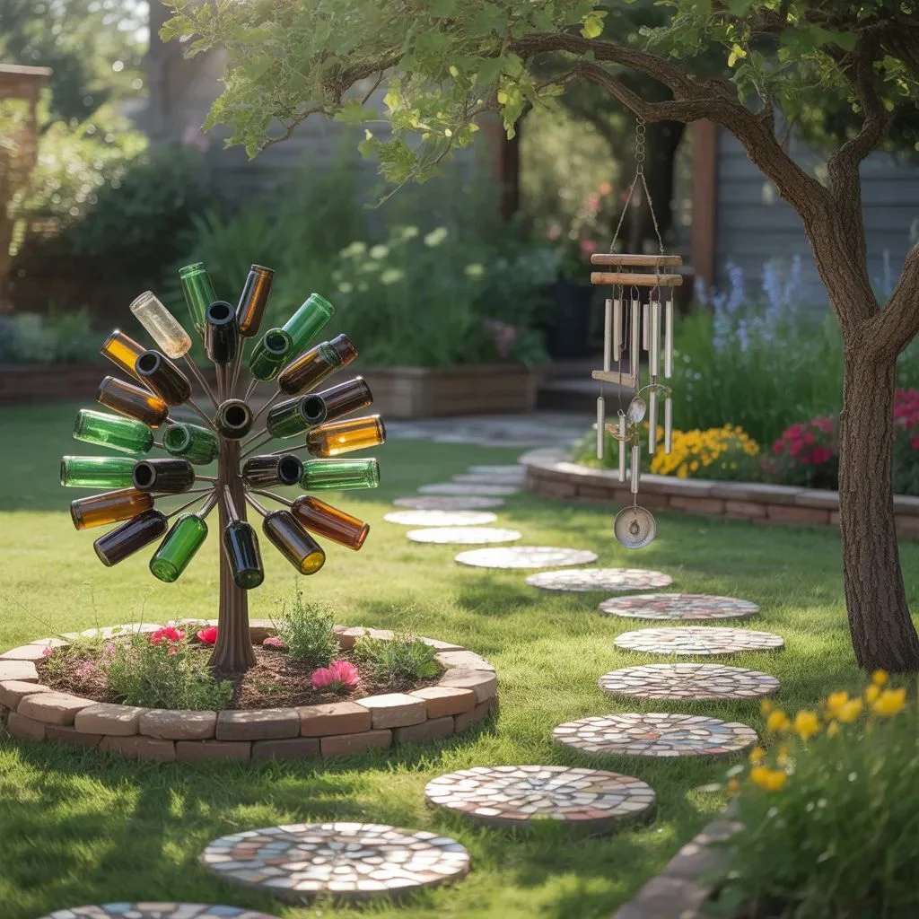 DIY Garden Art From Recycled Materials