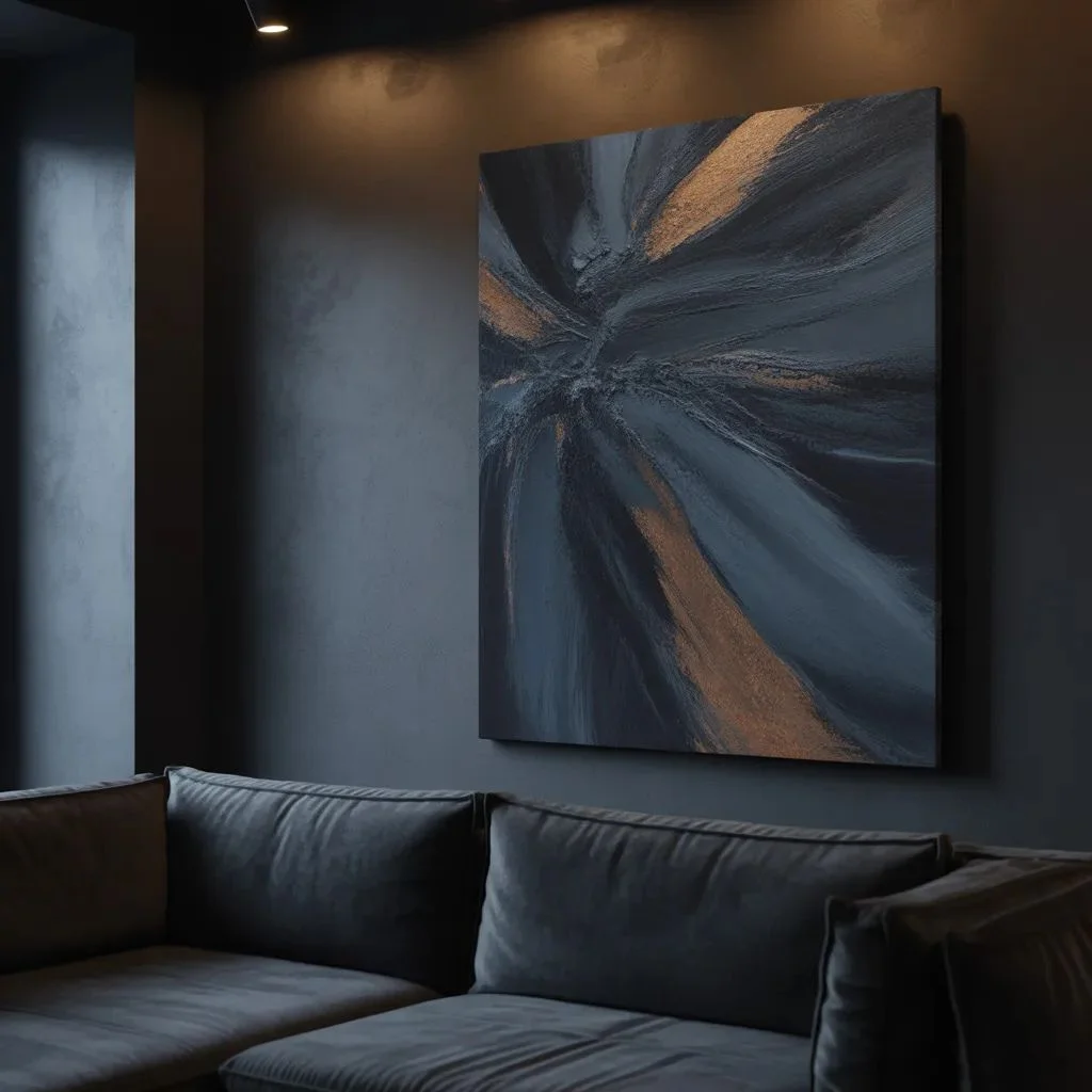 Dark Aesthetic Abstracts for Bold, Dramatic Spaces