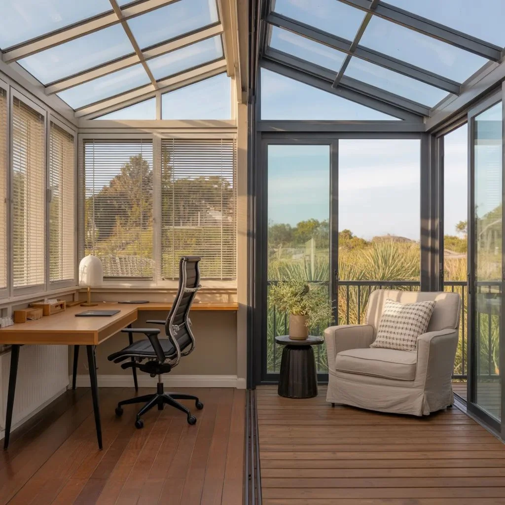 Dual-Purpose Sunroom Office Setups