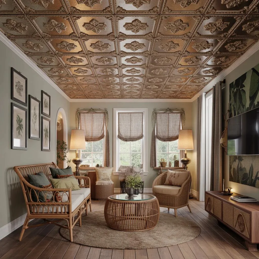 Faux Tin Ceiling Panels