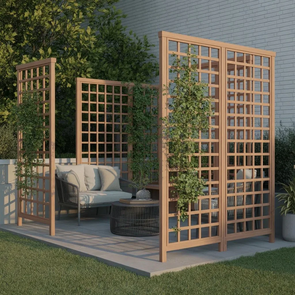 Freestanding Trellis Panels for Flexible Privacy