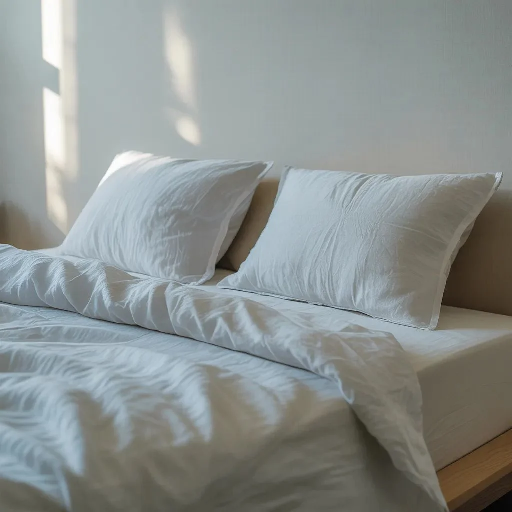 Go All-In on White Linen Bedding