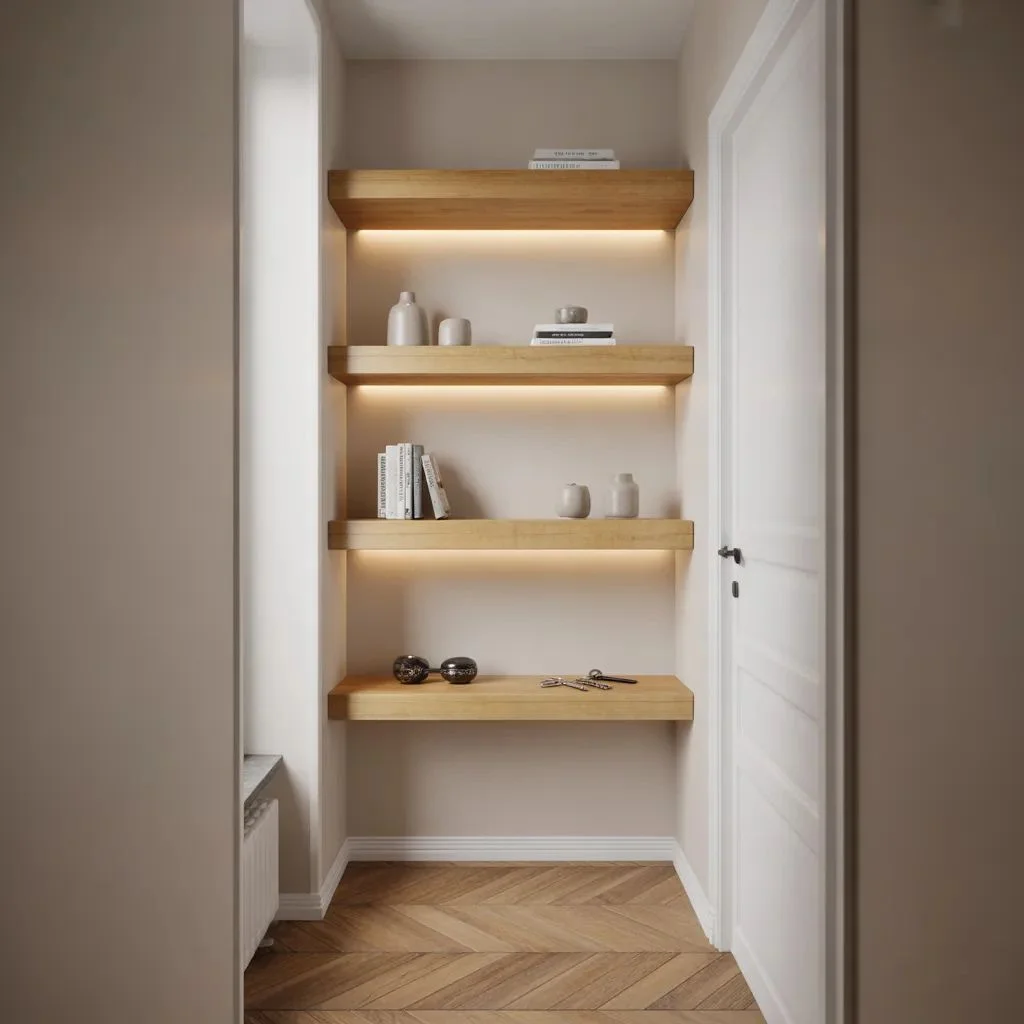 Go Vertical with Floating Shelves