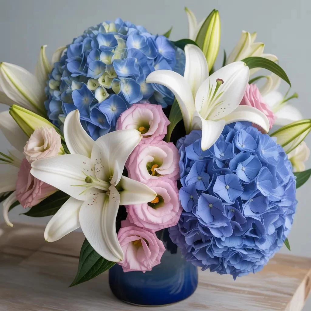 Hydrangea & Lily Combination