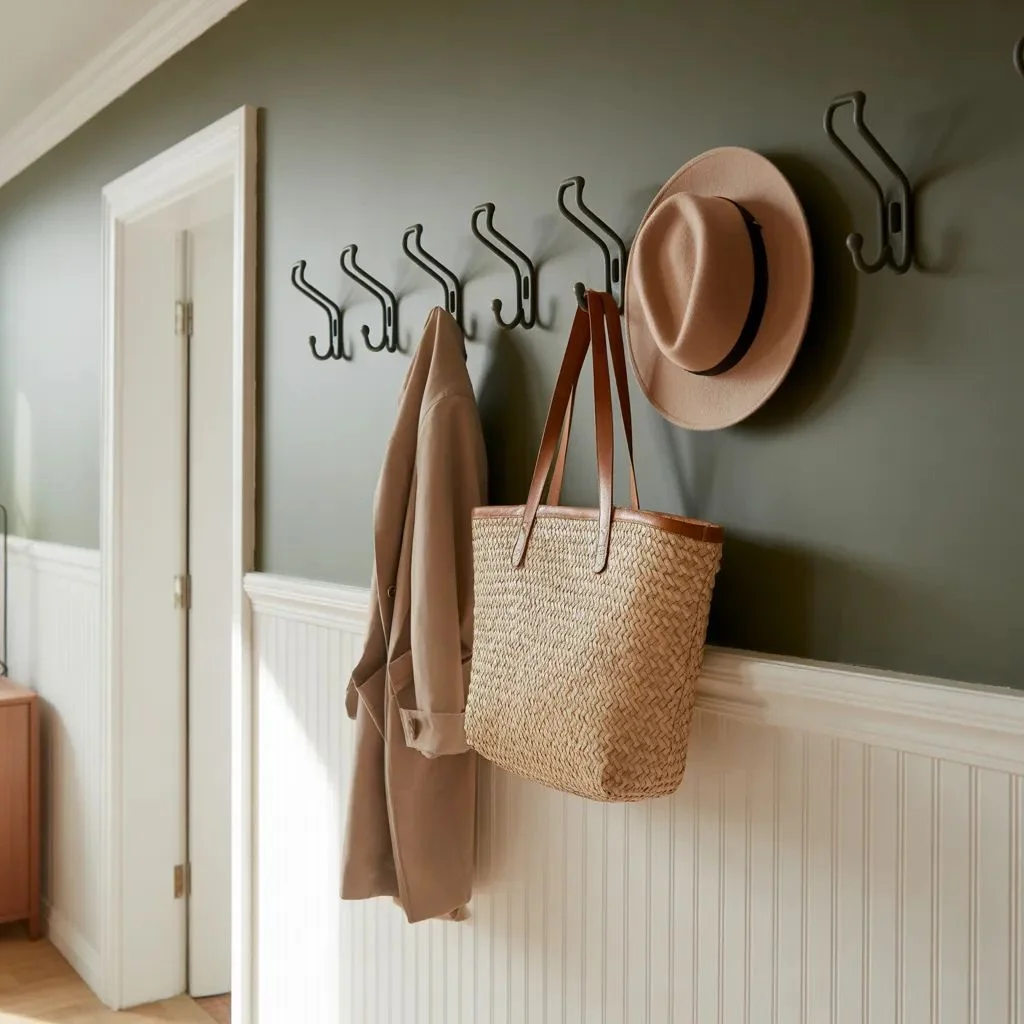 Install Wall-Mounted Hooks and Coat Racks