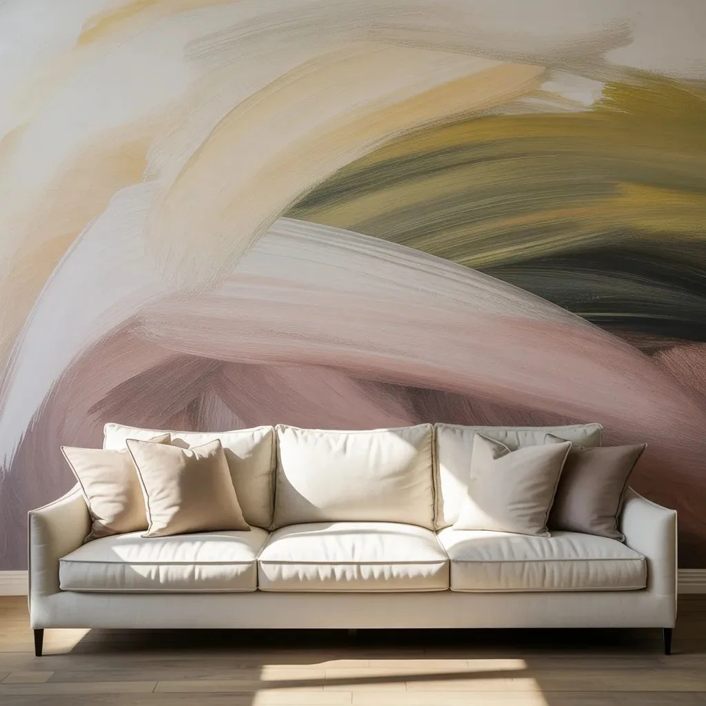 Large-Scale Statement Canvases Above the Sofa