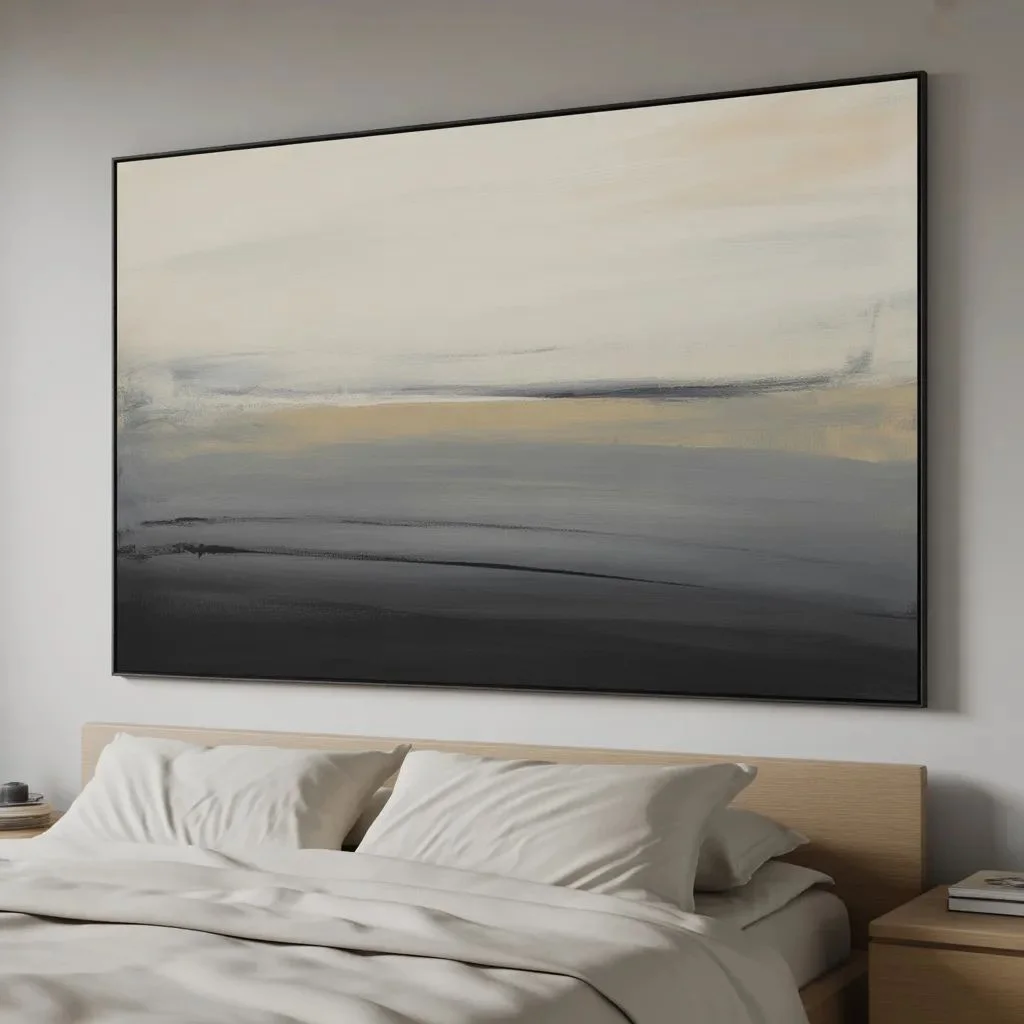 Minimalist Monochrome Abstracts for Calm, Quiet Rooms