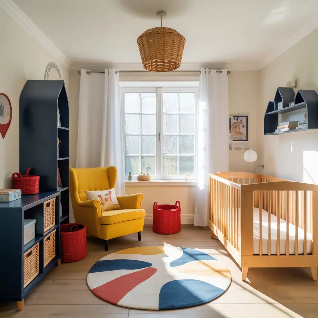 Mix Primary Colours with Wooden Accents