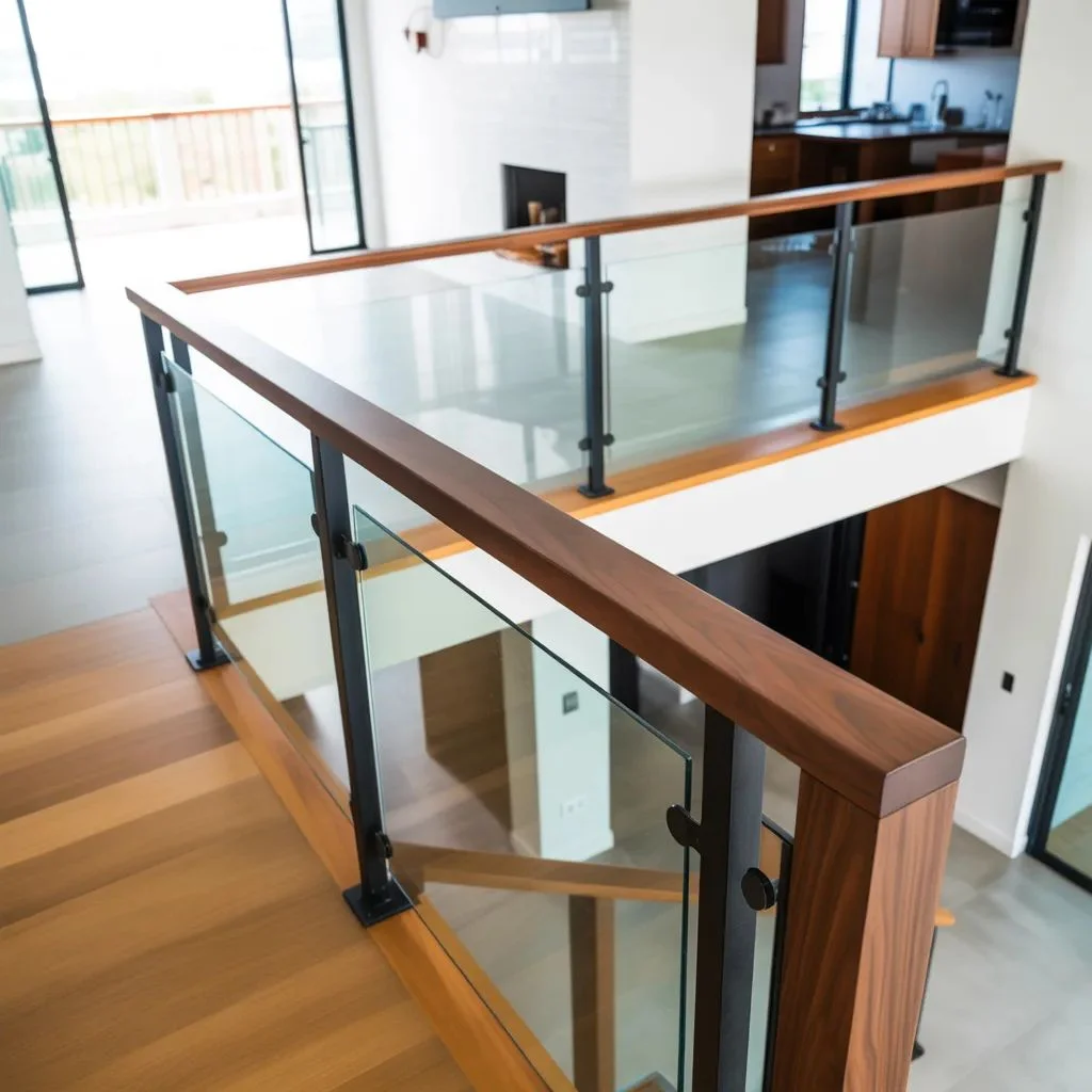 Mixed-Material Loft Railing The Best of Every World