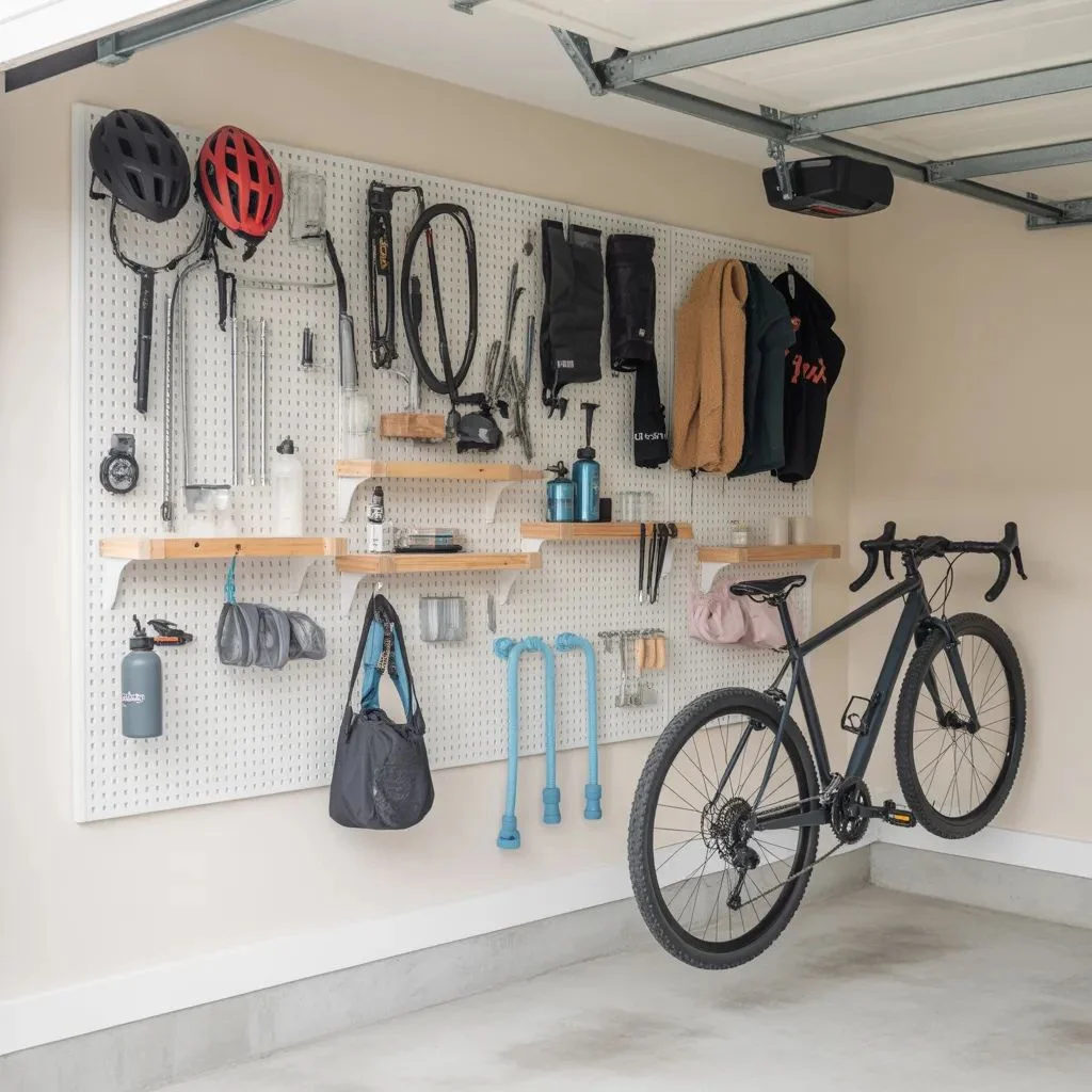 Multi-Function Storage Walls with Pegboard