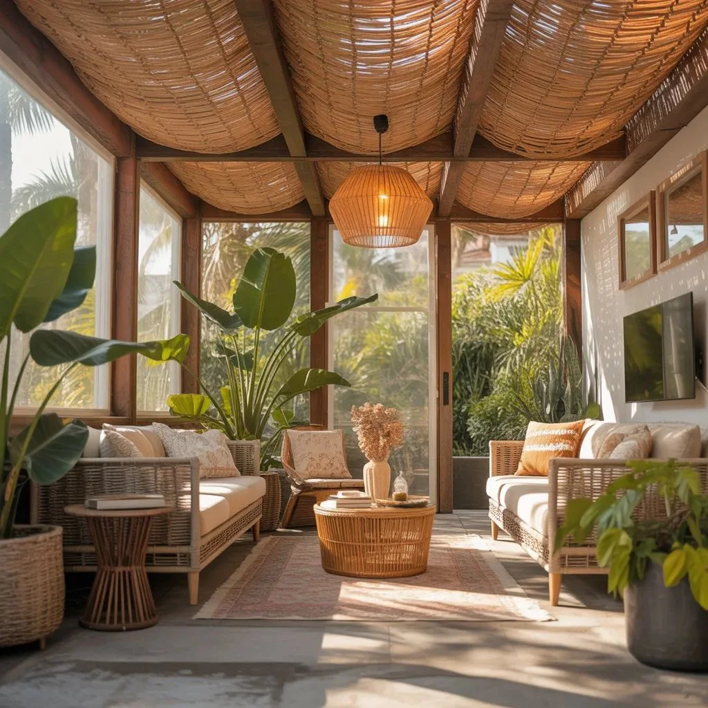 Natural Rattan or Woven Panels