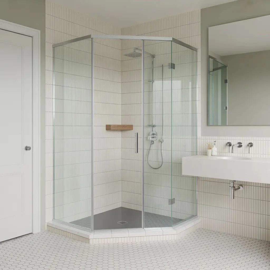 Neo Angle Shower Ideas for Small Bathrooms