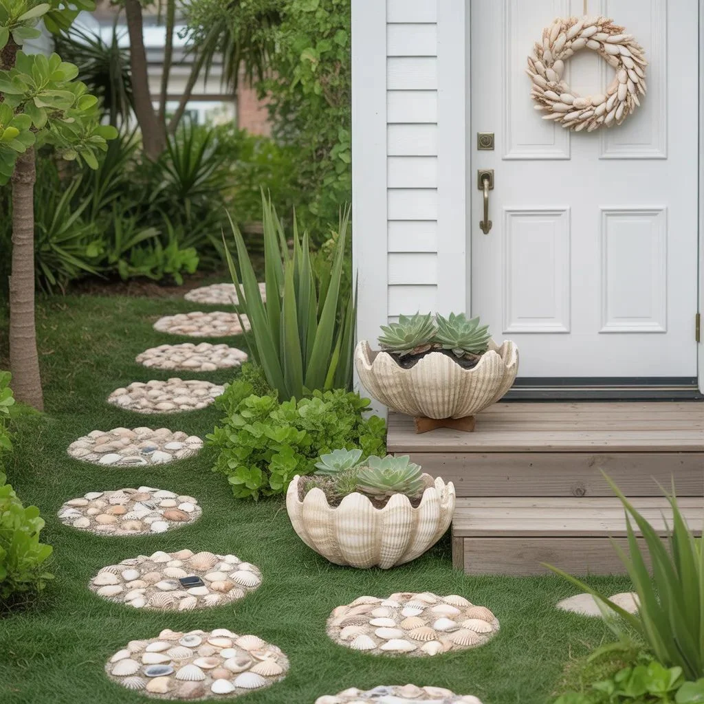 Outdoor and Garden Seashell Crafts