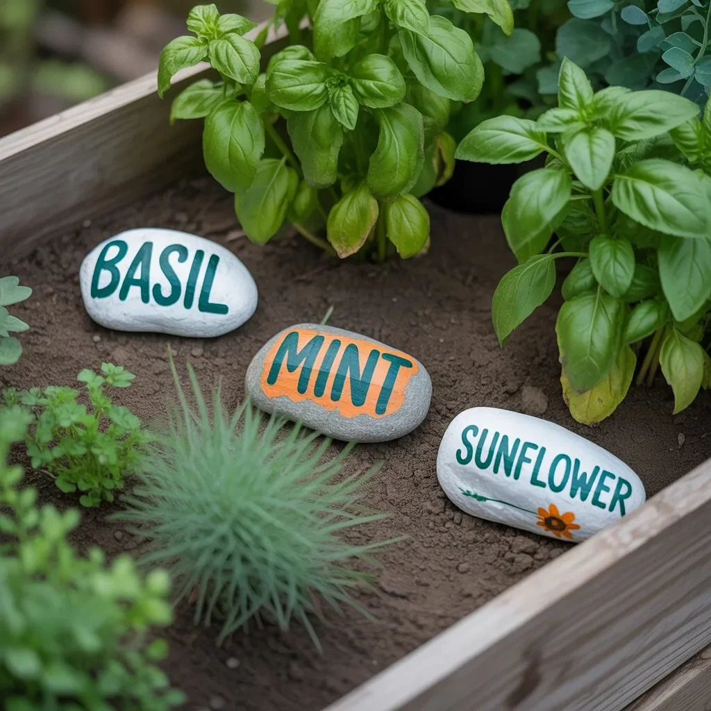 Painted Rock Garden Markers