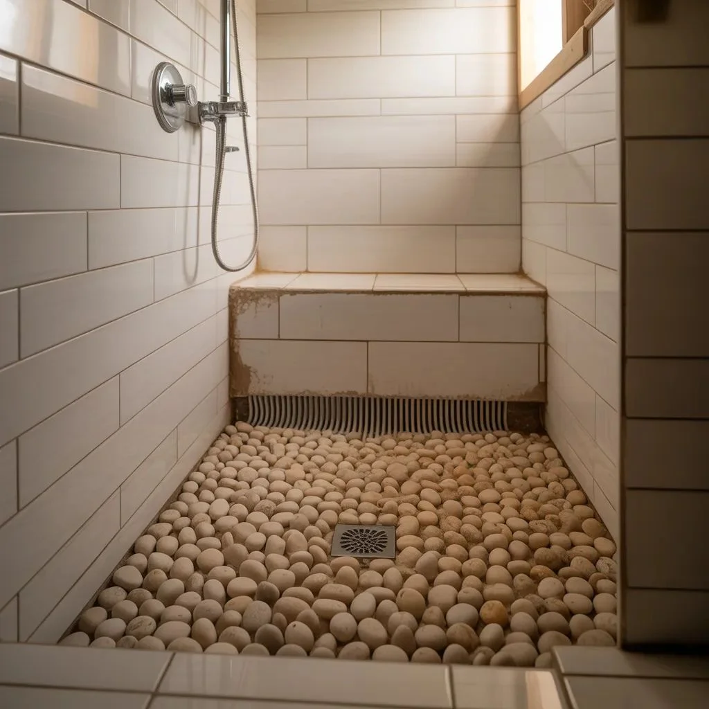 Pebble Floor with Radiant Heat