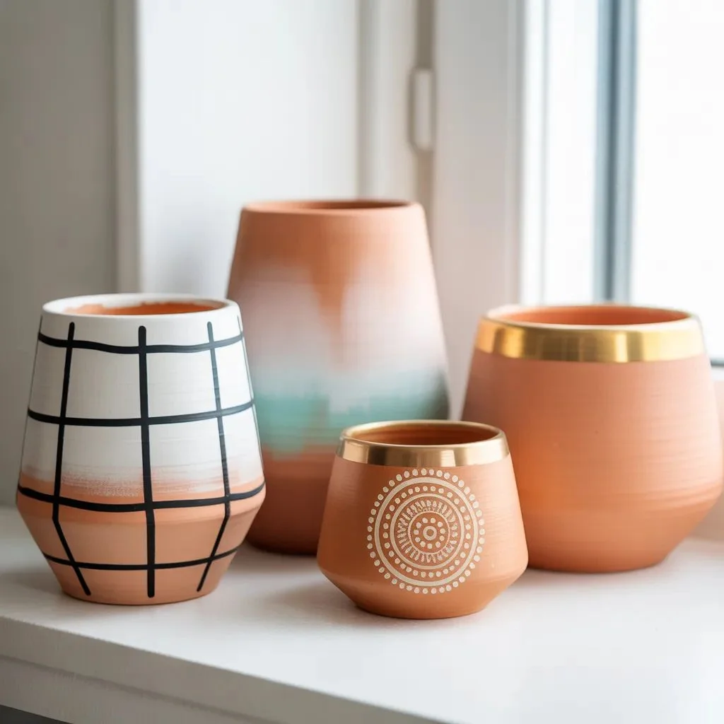 Porch-Perfect Hand-Painted Terra Cotta Pot Ideas