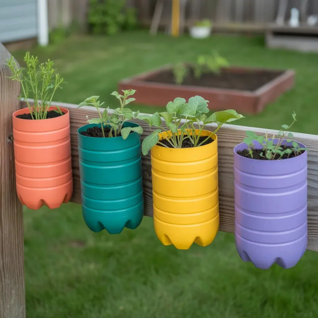 Recycled Bottle Planters