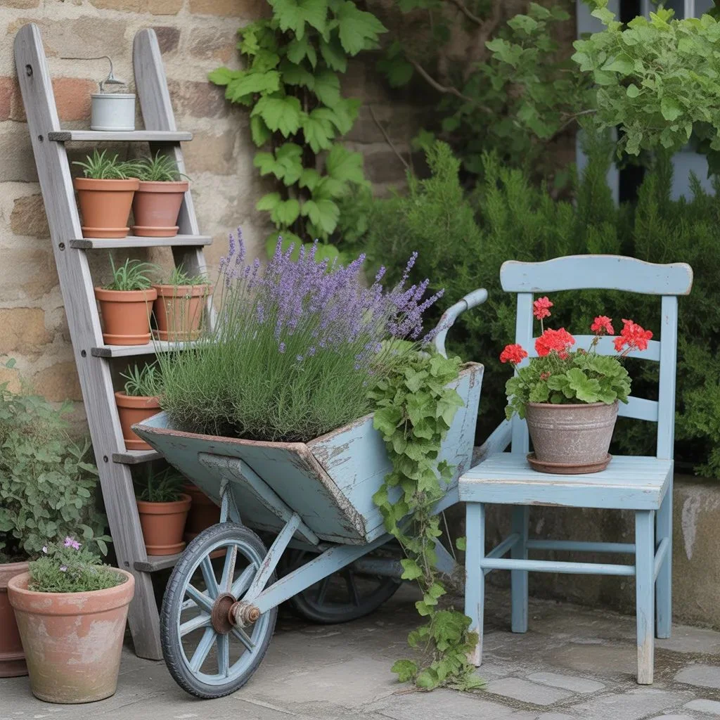 Repurposed Furniture for the Garden