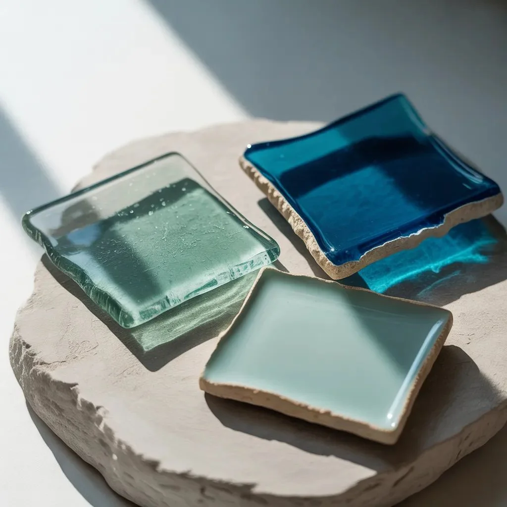 Sea Glass Backsplash Kitchen Material Options